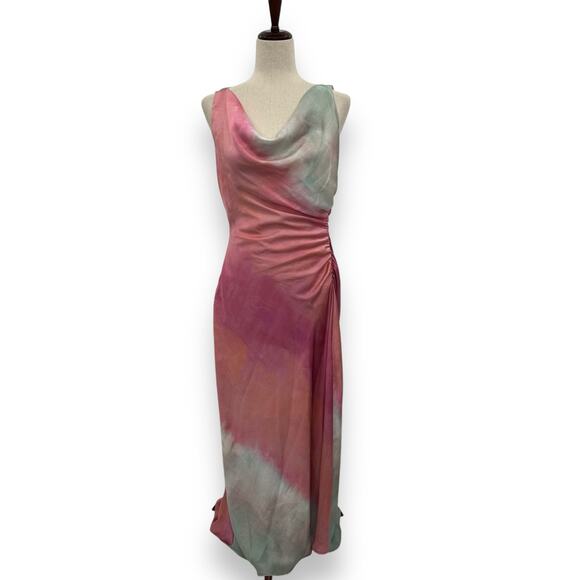 Zara Pink and Red Mini Dress - Picture 4 of 12